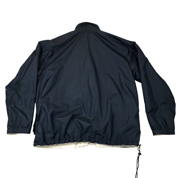 Izod Men's Reversable Jacket Large Navy 1/4 Zip Pullover Cozy Fleece Reversible - Picture 2 of 12